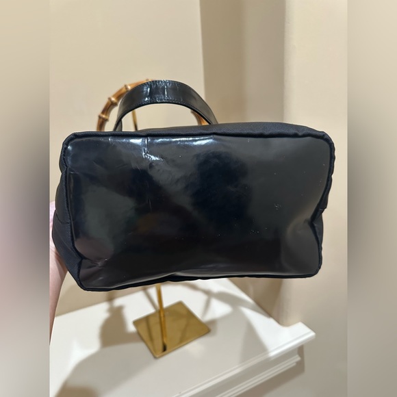 Gucci 2-way Carry Nylon and Bamboo Handbag - Picture 8 of 13